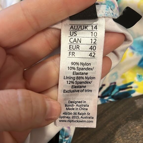 Nip Tuck Swimsuit One Piece Joanne Twist Multi Sz-10 - Picture 10 of 14